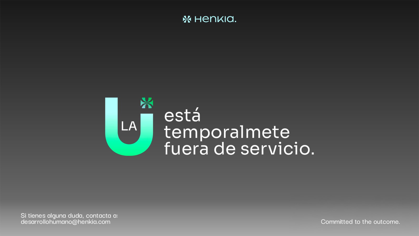 Plataforma temporalmente fuera de servicio